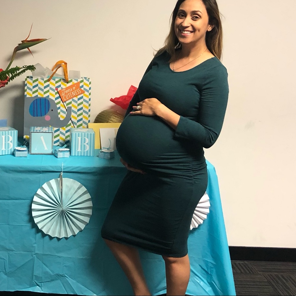 Forest Green Maternity Dress